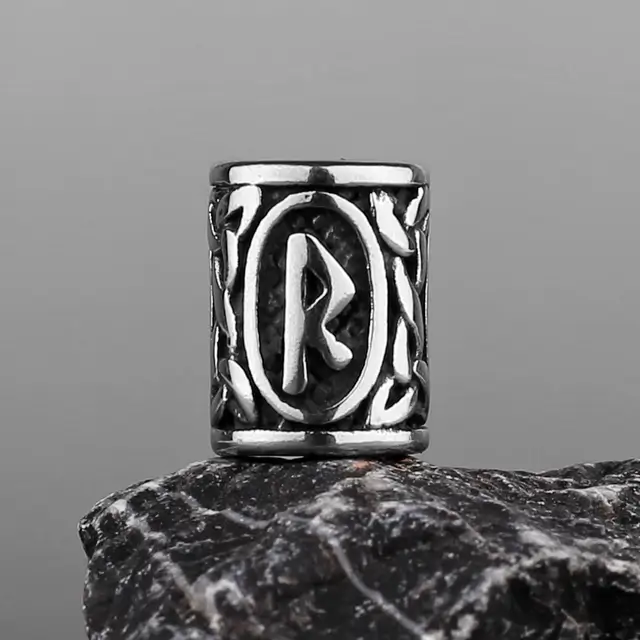 Perle de barbe viking rune raidho